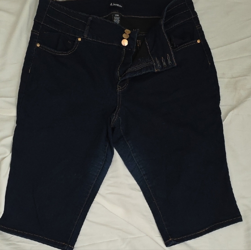 Dark Blue Denim Shorts